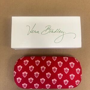 Vera Bradley Nantucket Red Patterned Glasses Case